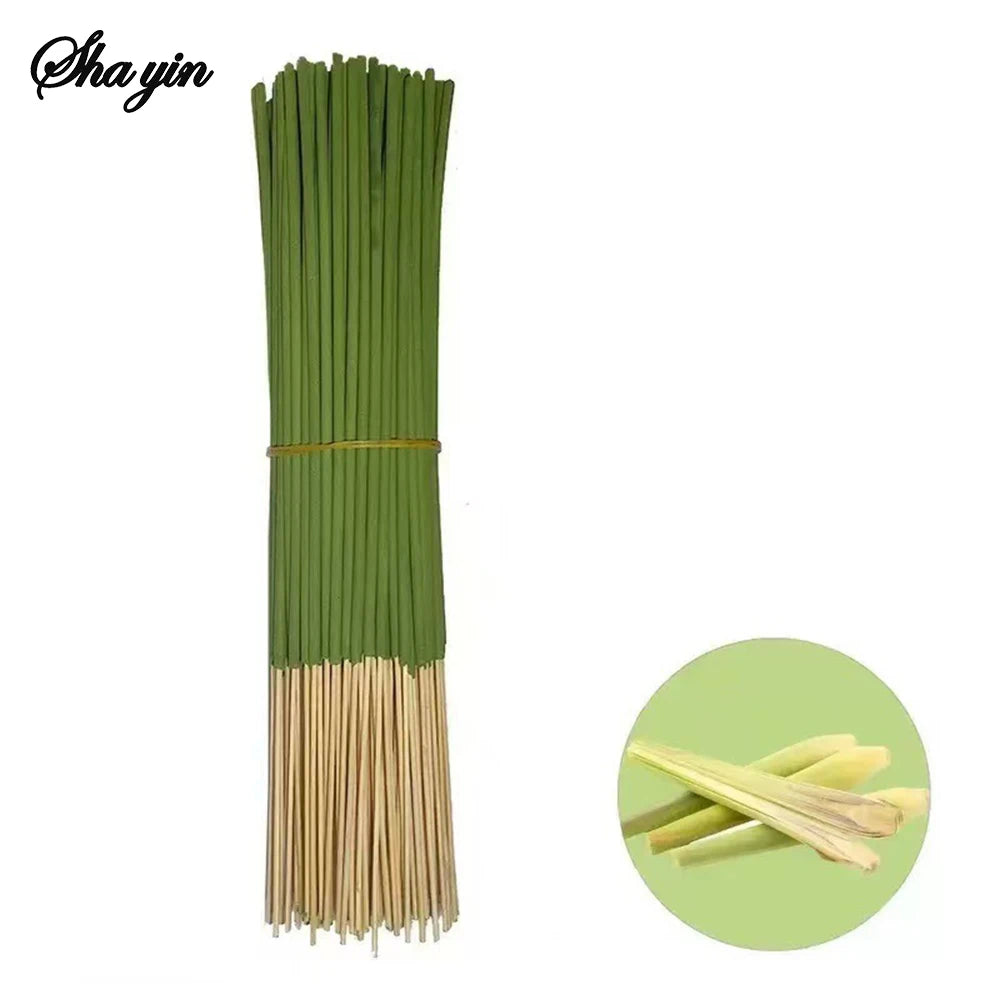 Extended Lemongrass Oil Lemongrass Stick - 45 Minute Burning Time, Artificial Wood Summer Fragrance for Home, Camping, Courtyard Qme