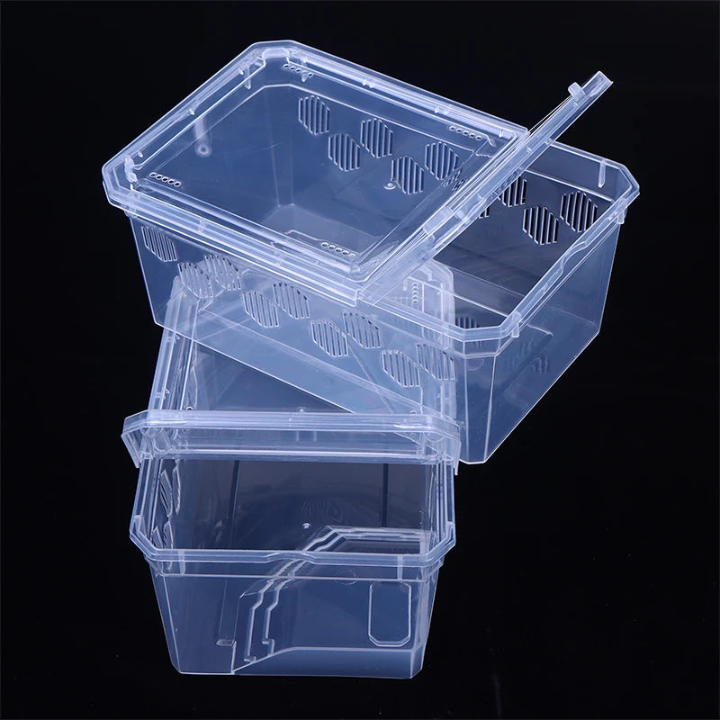 Reptile Tank Insect Spiders Tortoise Lizard Plastic Transparent Qme