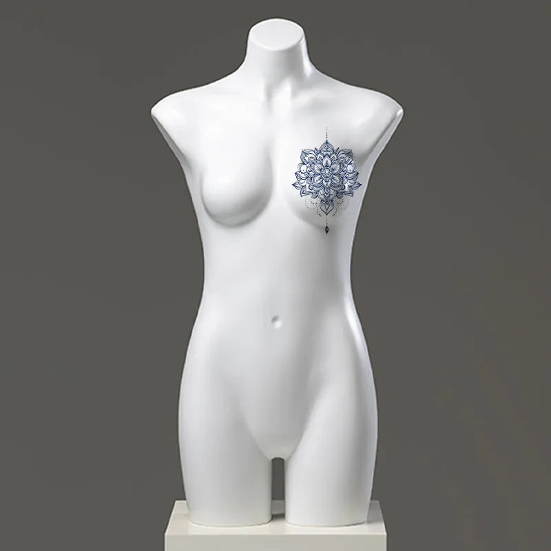 Sexy flower pattern breast temporary sticker waterproof and sweat proof herbal juice nipple sticker tattoo trendy new style Qme