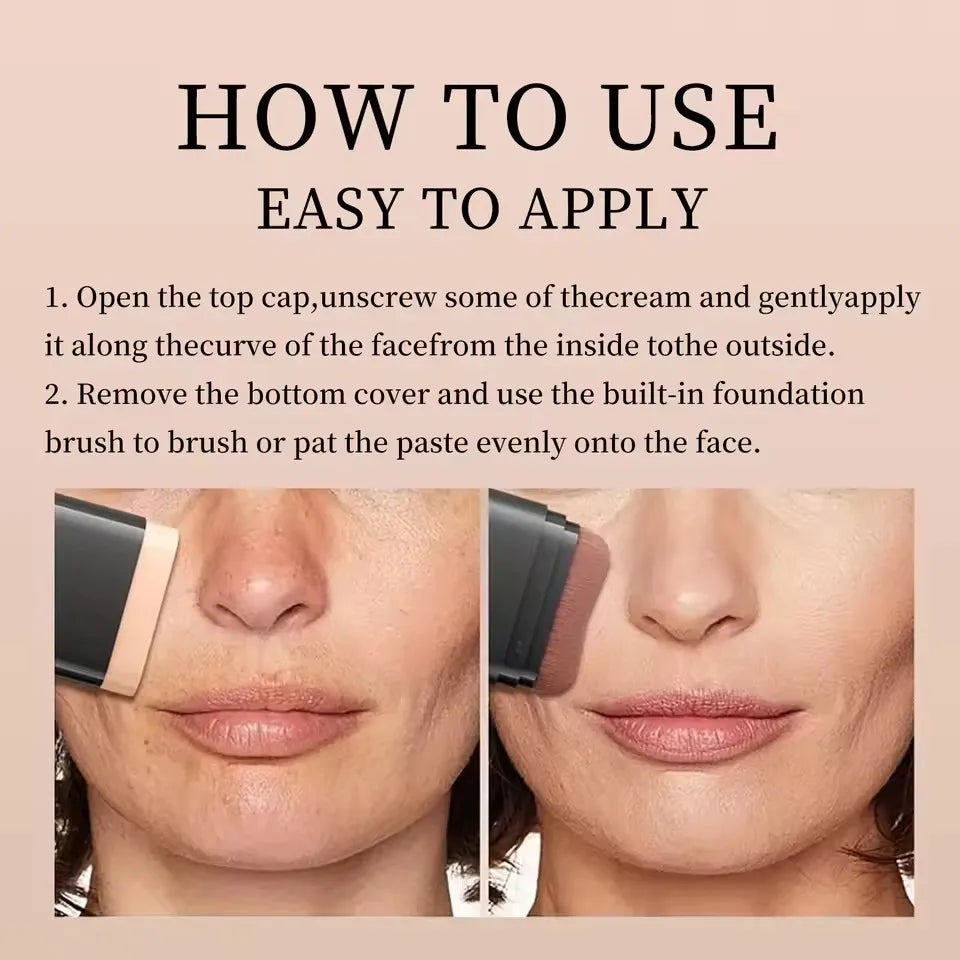 OPE Portable Foundation Stick Dual-ended Brush Hydrating Dewy Finish Qme