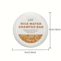 GZE Rice Water Shampoo Bar Soap and Rice Raw Pulp Solid Conditioner For Hair Strengthening, Helps Dry Hair Moisturizing Qme Rice Water Bar
