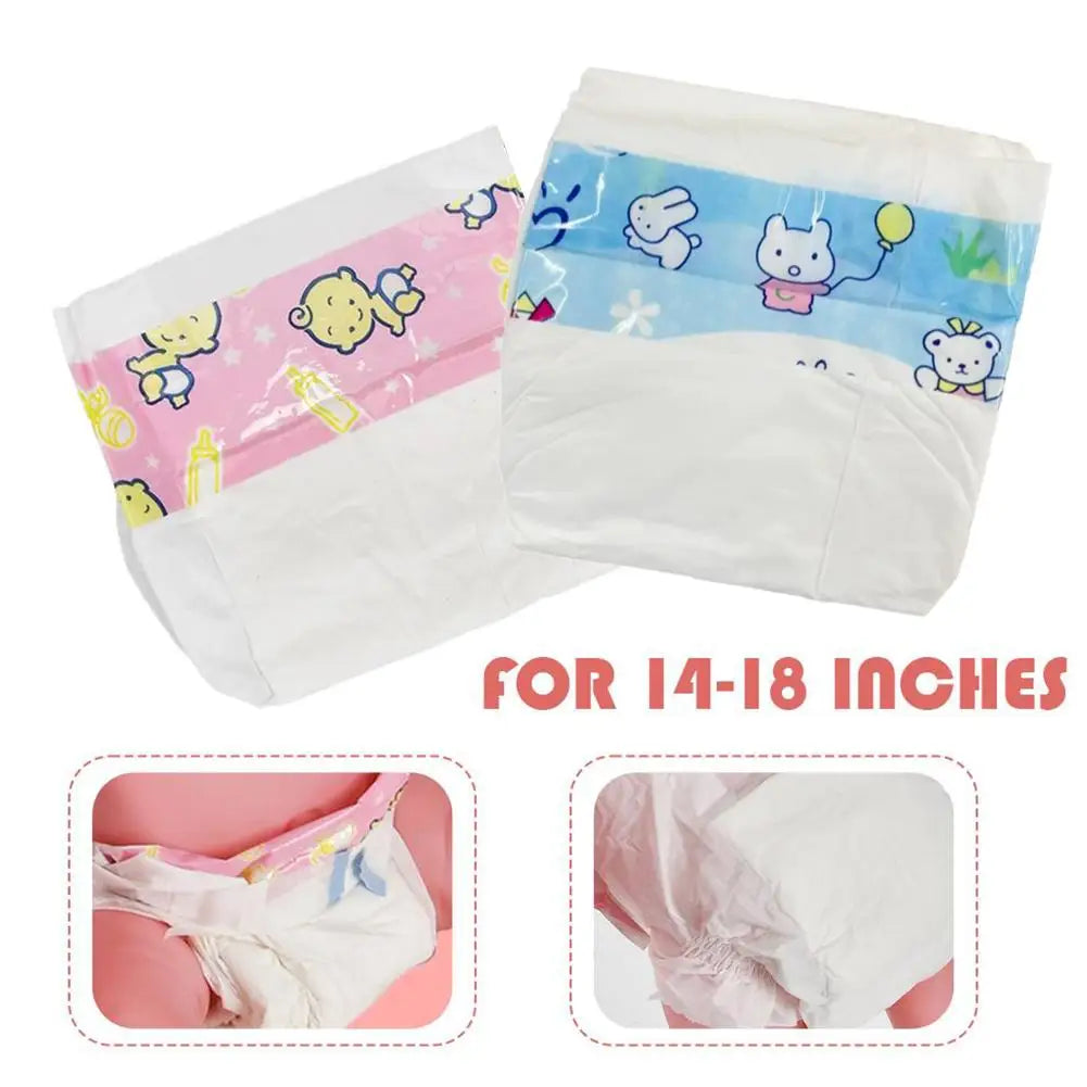 Baby Doll Diapers 10 Reborn Dolls Refill Reusable Aby Accessories Qme