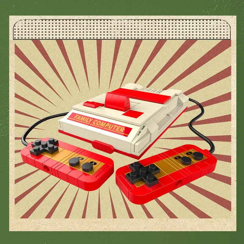 DIY Retro Electrical Appliances Furniture TV Computer Tape Walkman Play Game Consoles Radio Building Blocks Model Brick Set Toys Qme 168pcs(No Box)