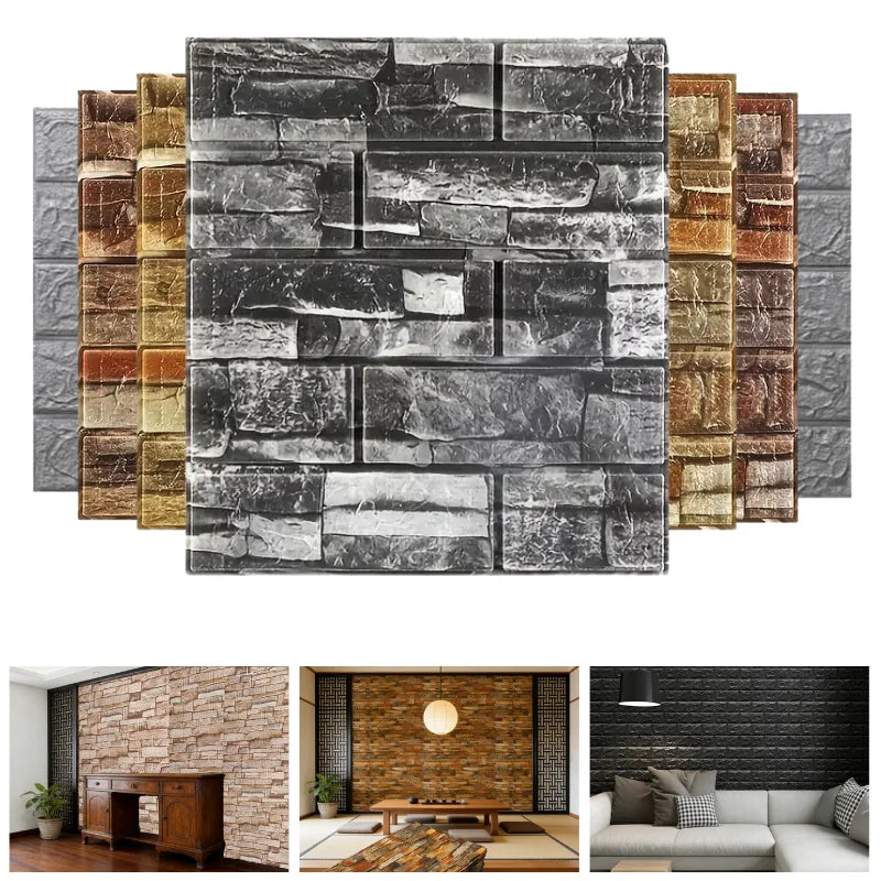 Rustic Vintage Brick Wallpaper 38 5cmx35cm Waterproof Self Adhesive Qme