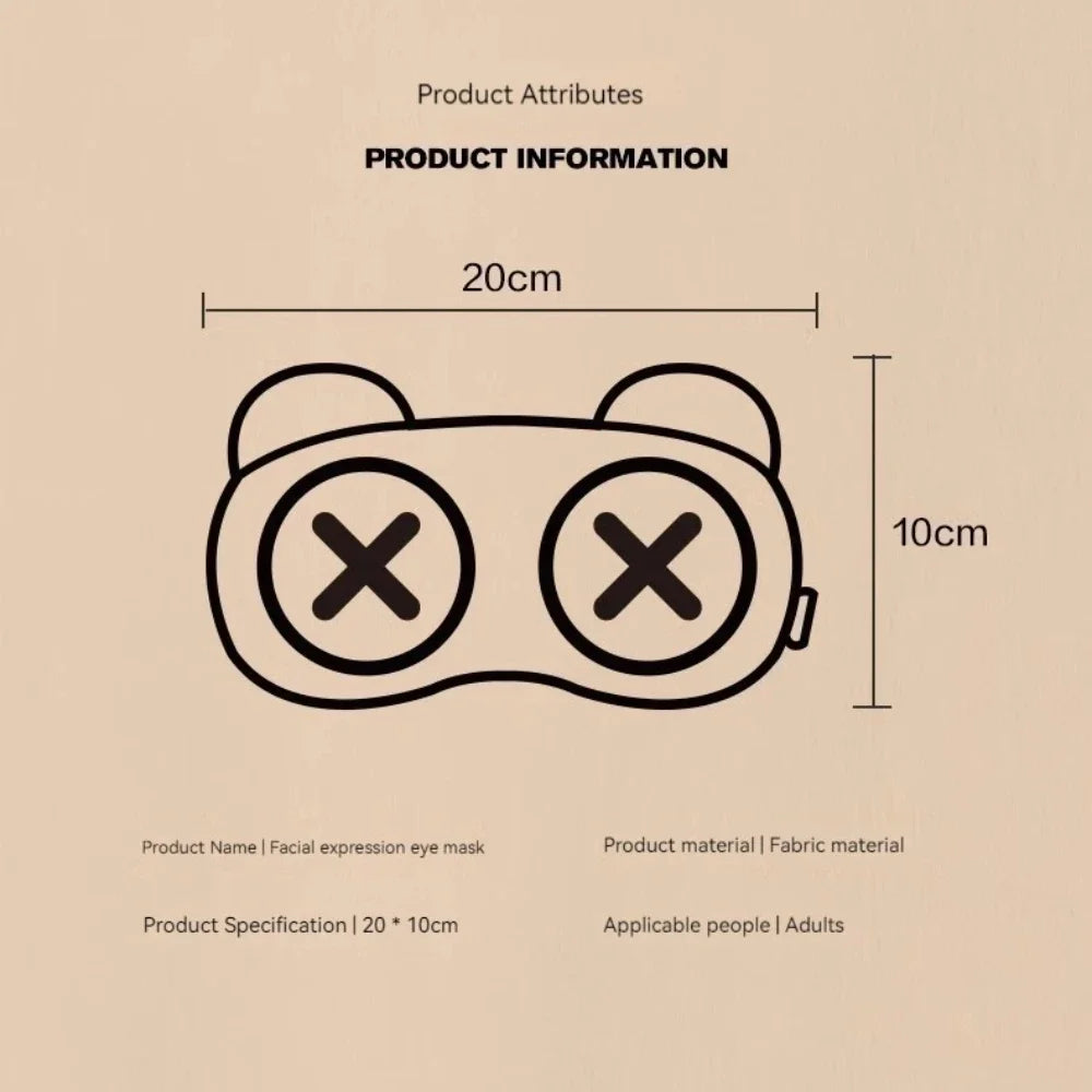 Cute Eye Mask Sleep Soothing Fatigue Warm Compress Wear Comfortable Qme