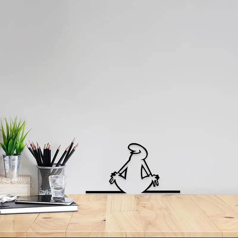 Hang Installation Line Figure Modern Metal Poster Living Room Bedroom Qme