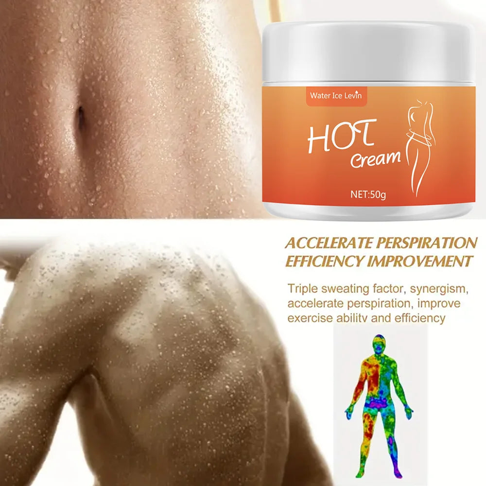 New Heat massage cream, body massage cream, fitness massage cream, improve muscle training and fitness effect 50g Qme