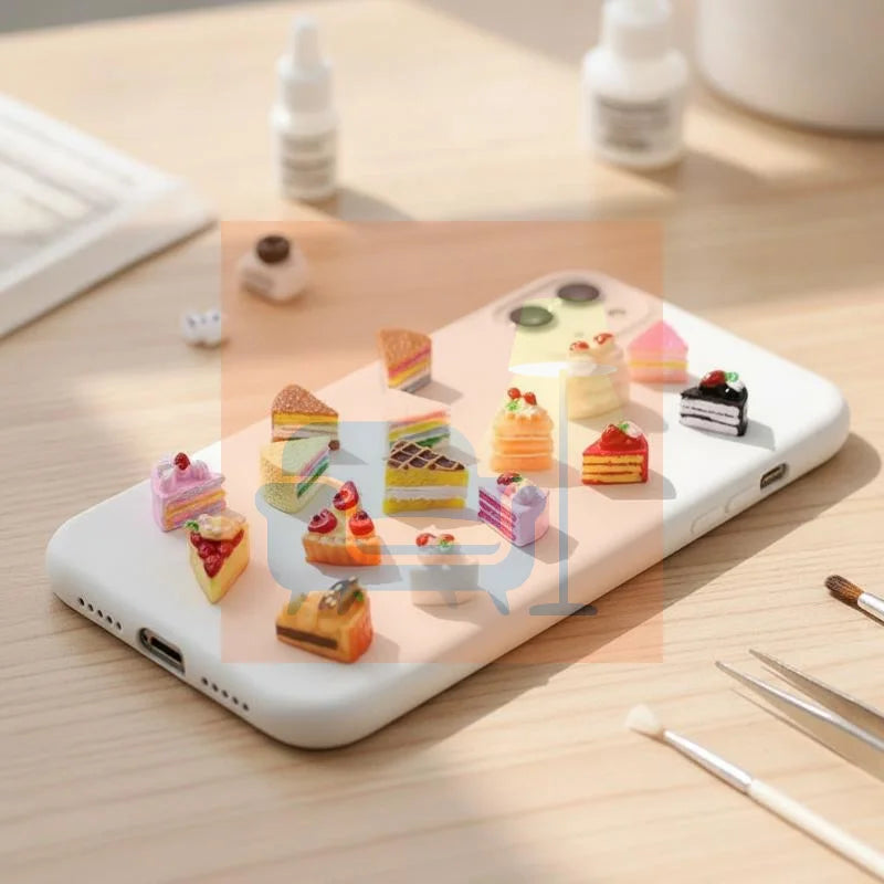 10Pcs Resin Mini Cake Kawaii Fake Food Miniature Embellishments For Craft Cell Phone Cover Decor Accessories Qme