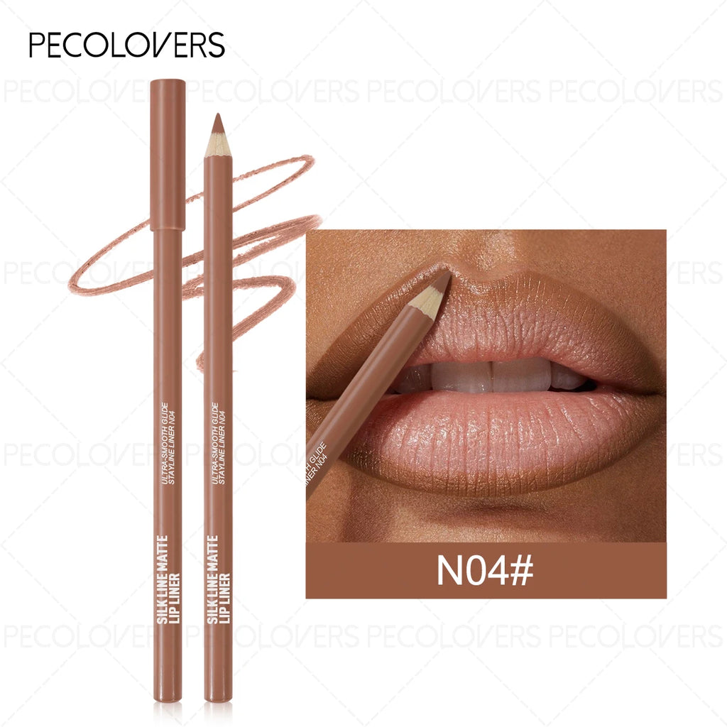 Perfect Matte Lip Liner Pencil Define Lines Easy Slide Natural Tones Qme N04