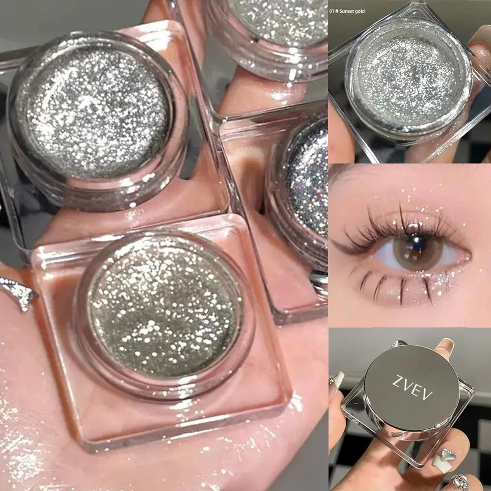 Natural Gloss Pearlescent Matte Diamond Eyeshadow Eye Makeup High-end Qme