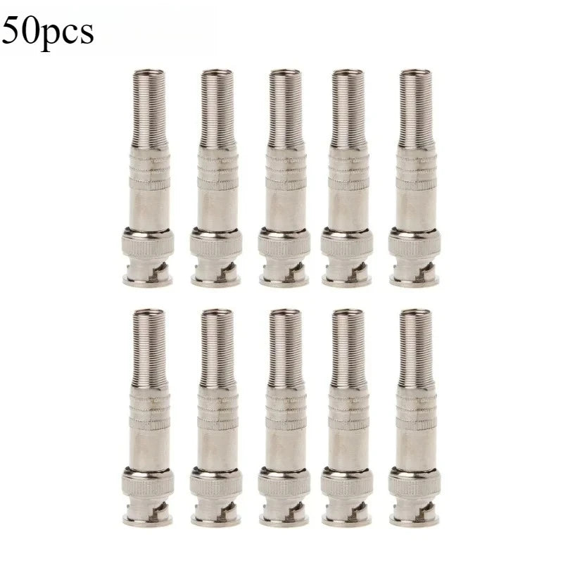 ESCAM 50Pcs BNC Male Plug Connector To Screw For RG-59 Coaxical Cable CCTV Camera Qme 50pcs