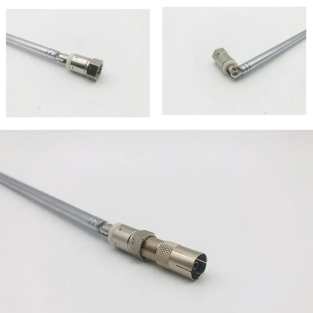 Rod Antenna 3.5mm Adapter FM Radio Antenna Replacement Telescopic Screw F Type Male Plug Connector AV Stereo Receiver Amplifier Qme