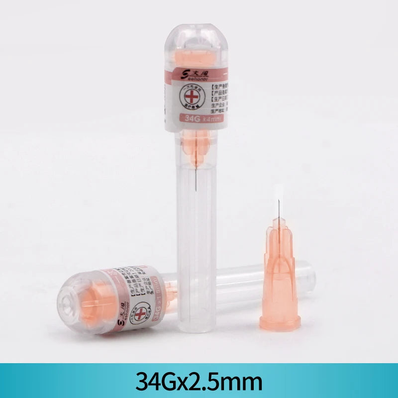 Box Tattoo Needle Transparent Syringe Injection Painless Small Teeth Qme e