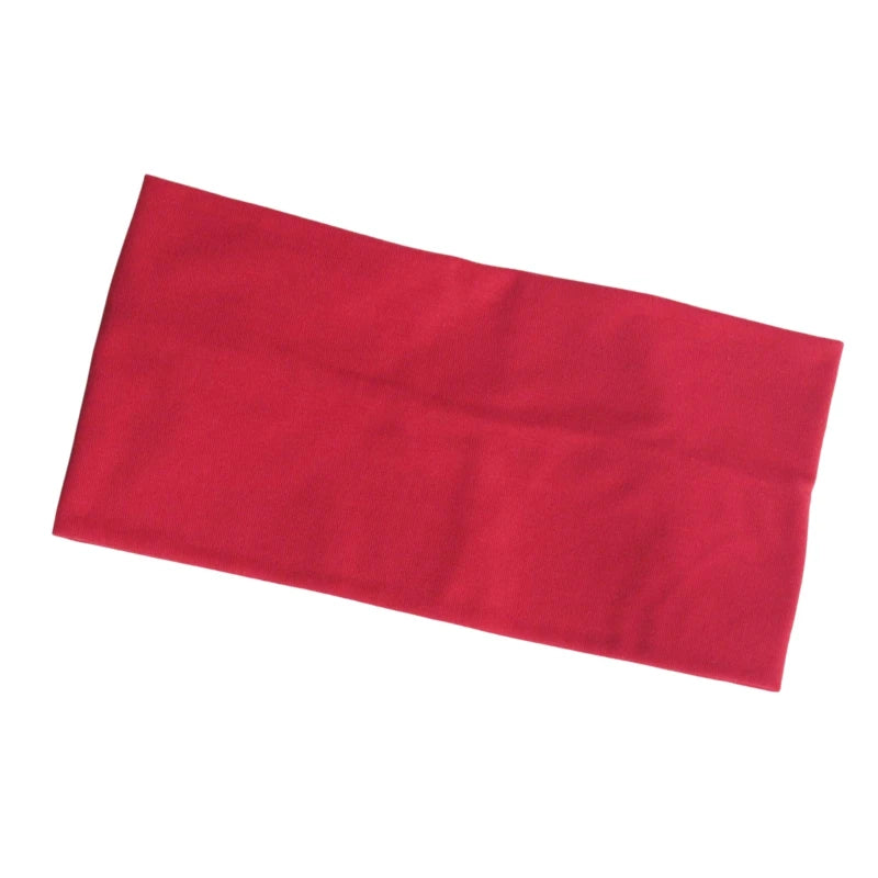 Wide Headband Sports Cycling Wash Face Hairbands Soft Yoga Knitted Qme Red