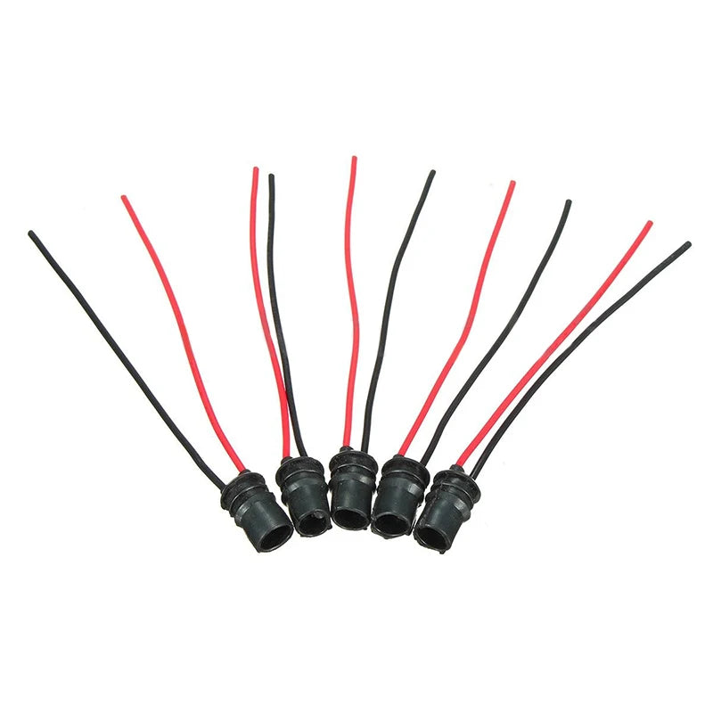 10Pcs T10 W5W Car Wedge Light Bulb Socket Connector Holder Extension LED Lamp Bulb Base Holder Replacement Car Parts Qme