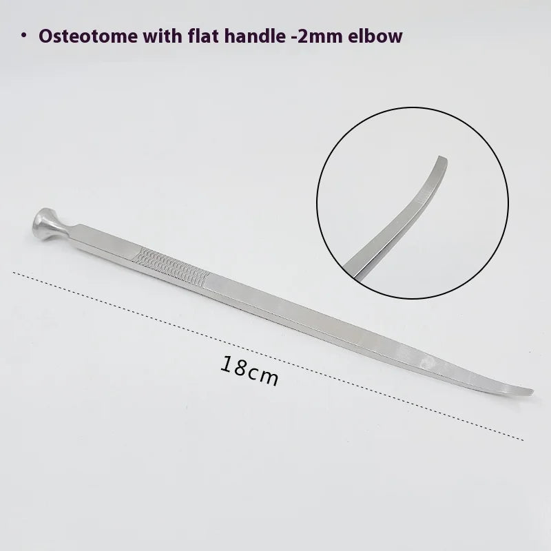 Stainless Steel Flat-handle Bone Chisel Dental Nasal Orthopedic Qme f