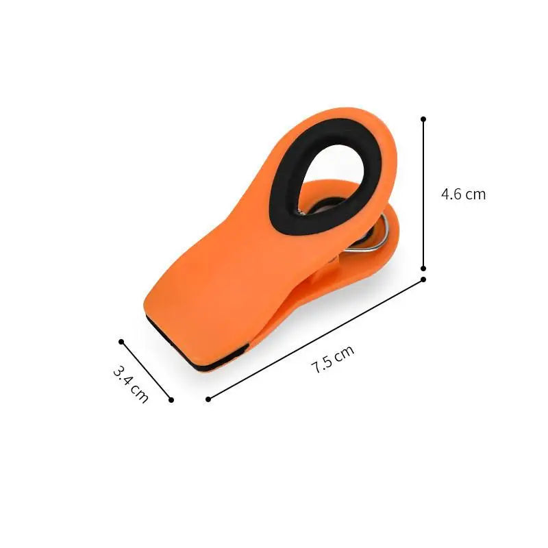Moisture-proof Refrigerator Magnetic Clip Food Grade Strong Magnet Qme Orange