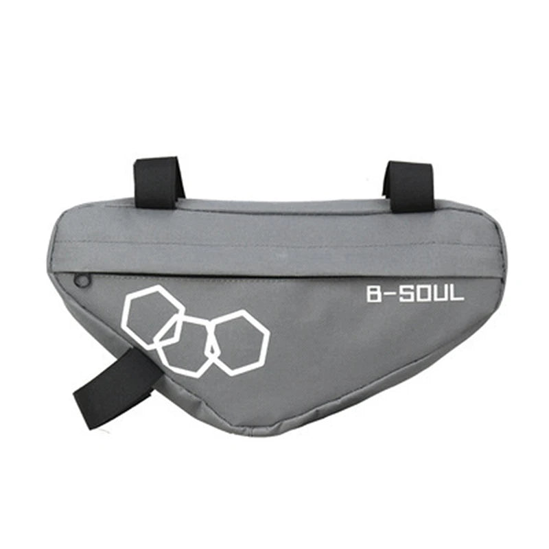 Triangle Bag Bicycle Front Frame Tube MTB Cycling Tool Accessories Qme grey