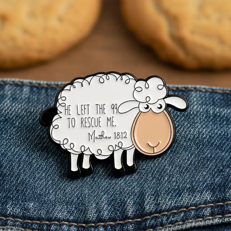 Cute Sheep Brooch Enamel Pins Funny Cartoon Friendship Brooches Qme
