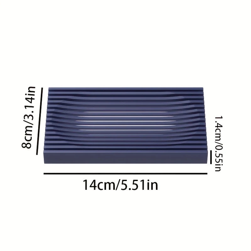 1 bathroom soft rubber drain soap box without punching holes Qme