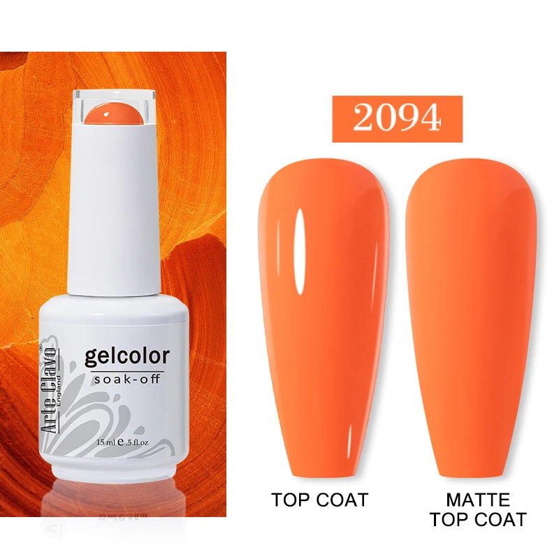 Arte Clavo15ml Gel Nail Polish Art 65 Colors Colorful Soak Off UV