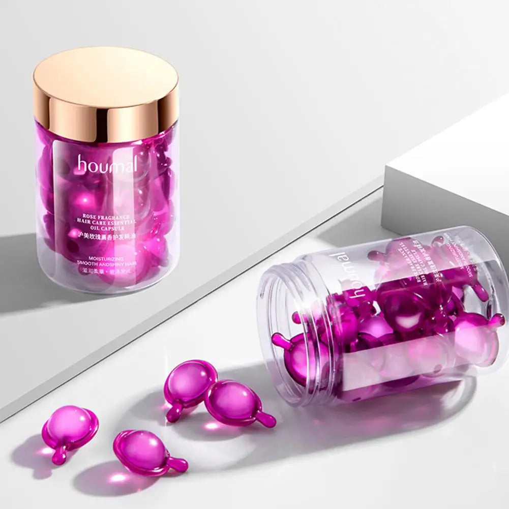 Hair Styling Serum Frizzy Dry Rose Essence Oil Capsules Leave-in Anti Qme