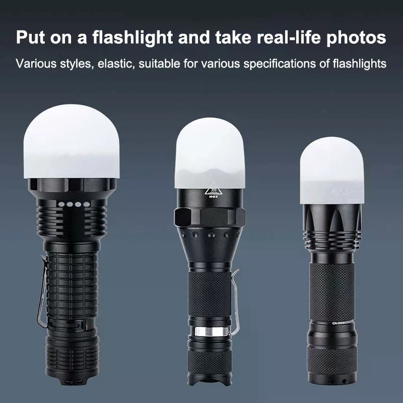2Pcs Silicone Elastic Flashlight Lampshade For SP31 SP35 IF22A C8G IF25A SP36 S2 C8 EA01 TS21 Q8 14-75MM Torch Qme