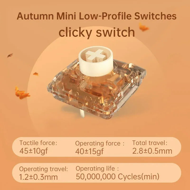 Kailh Low Profile 1353 Switch Spring Summer Autumn Winter MINI Switch Linear Clicky Tactile Mechanical Keyboard Hitbox Switches Qme Autumn 110pcs