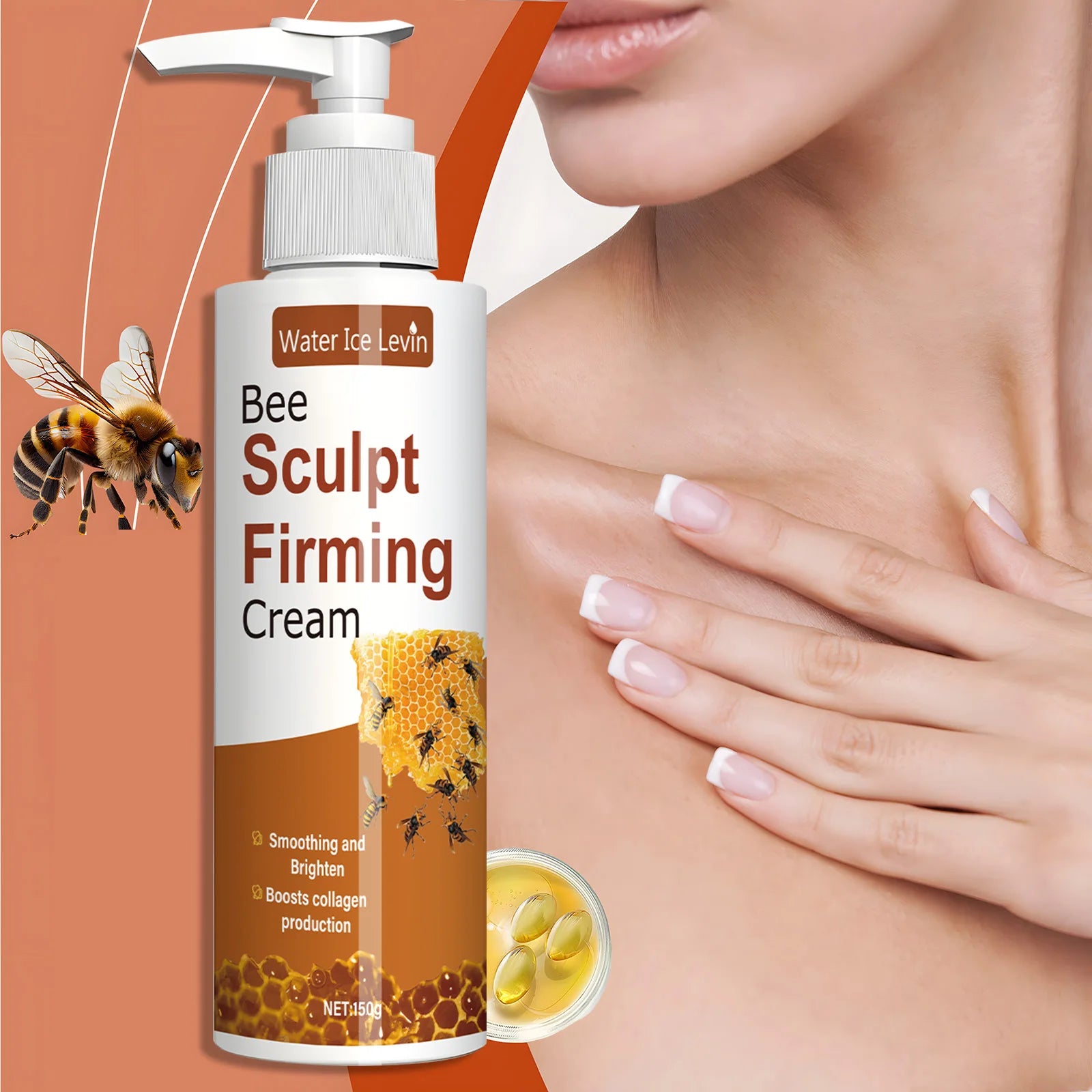 Bee Sculpt Firming Cream - Skin Tightening Cream - Reduces Fine Lines - Lifts and Moisturizes Skin with Natural Collagen Qme