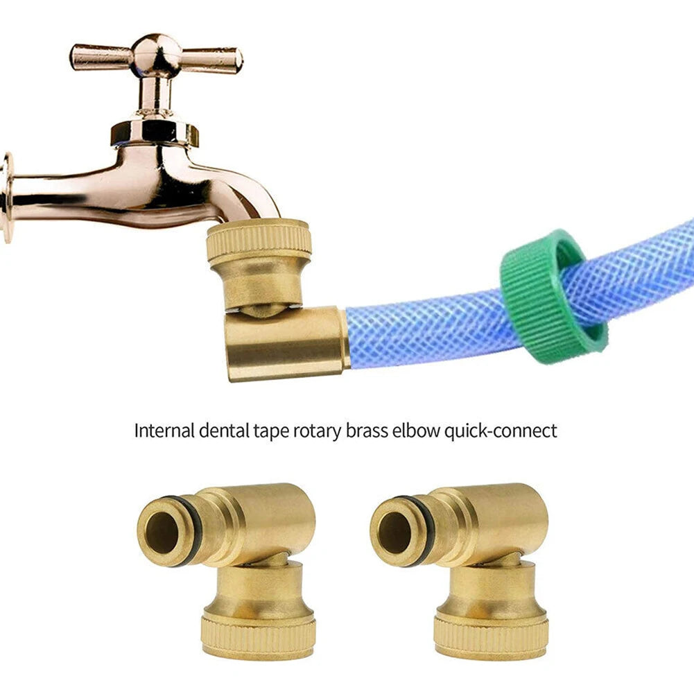 Hose Reel Swivel Elbow Quick Connector Garden Hose Tap Converter For Hoselock Plug 3/4in BSP Females Qme
