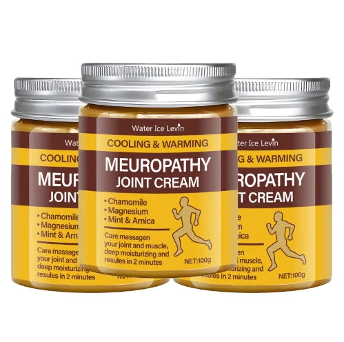 Meuropathy Joint Cream with Magnesium & Arnica - Dual Cooling & Warming Relief for Muscle & Joint Pain - Fast-Acting Qme Brown 100g