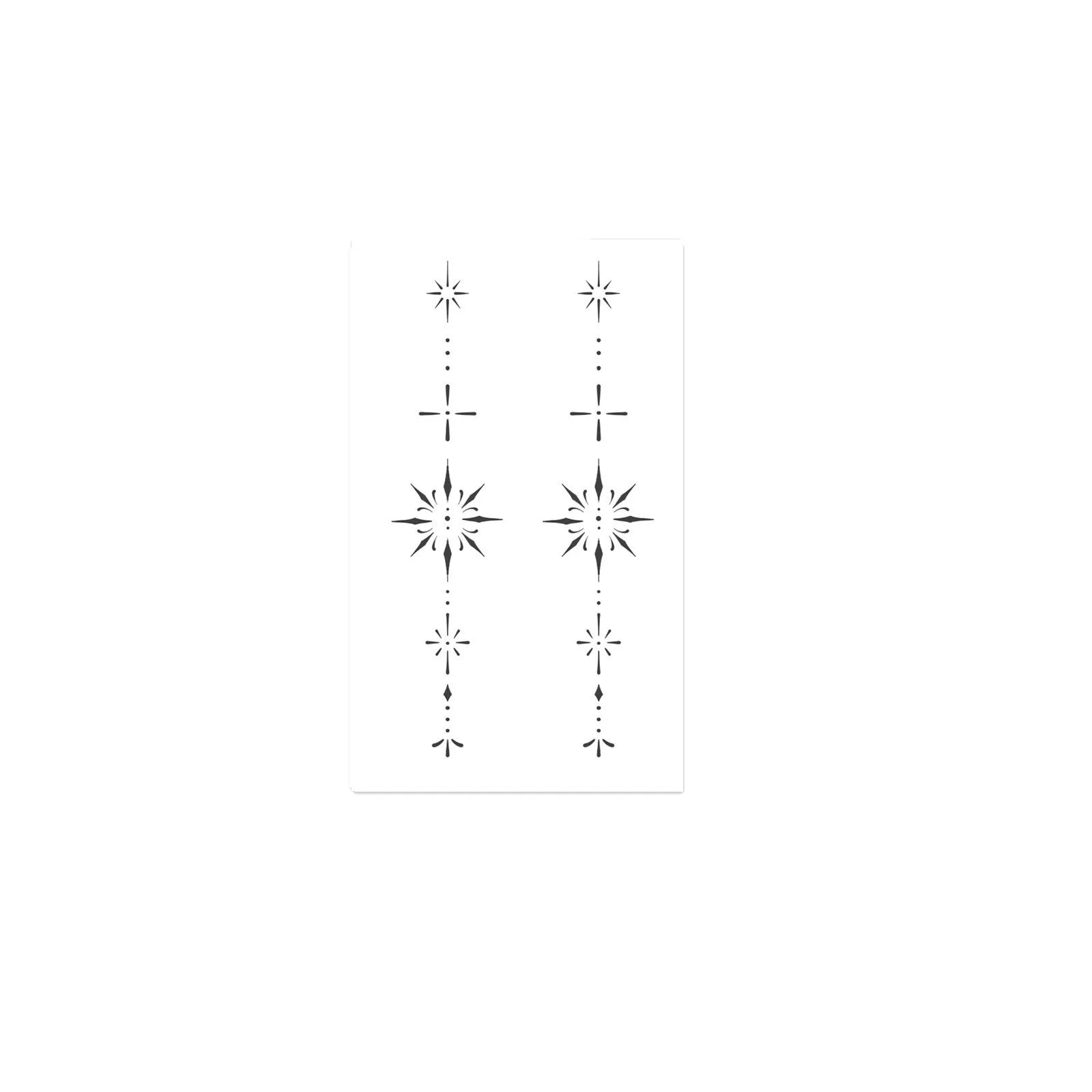 Minimalist Geometric Star Moon Tattoo Sticker Waterproof Long Lasting Fine Line Temporary Tattoo for Women Qme
