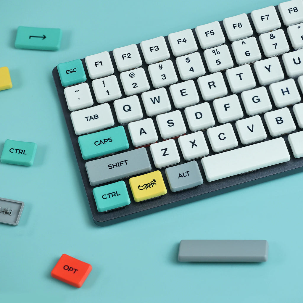 CHOSFOX Low Profile PBT Choc Keycaps for Kailh 1350 Low Profile Switch Mechanical Keyboard Ultra Thin Keycaps Qme