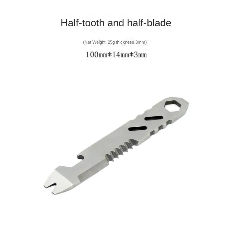 Mini Stainless Steel Multifunctional Pry Bar EDC Hex Wrench Bottle Qme