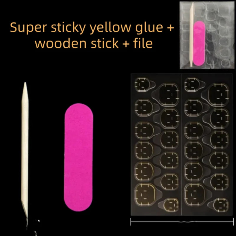 Reusable Nail Jelly Adhesive Tabs False Nail Glue Sticker Kit Press On Nail Application Tools Set DIY for Artificial Nails Qme 1pcs 5