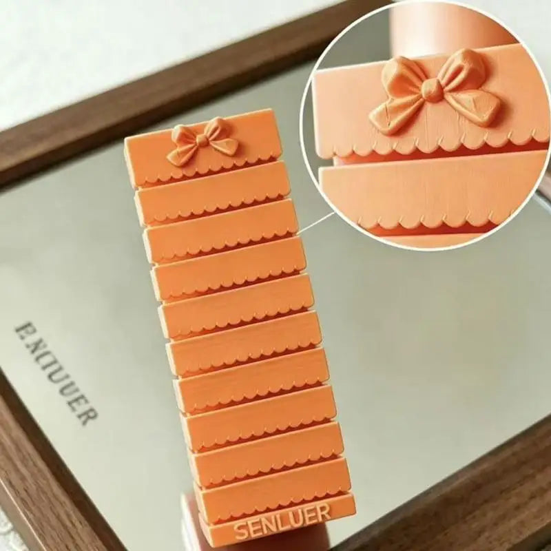 10-Compartment 3D Printing Nail Transfer Paper Storage Box Portable Qme Orange