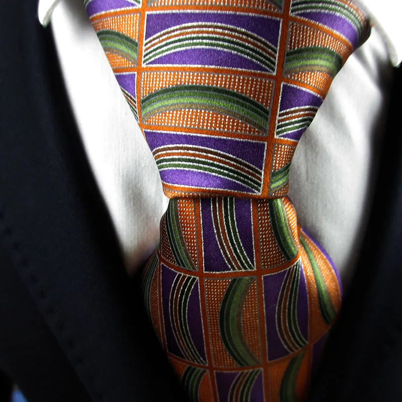 Men Silk Tie Business Classical Uniformal Party Suit Shirt Qme color 3