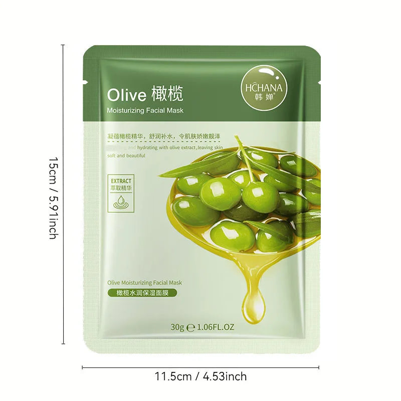 Olive Moisturizing Facial Mask Rich Glycerin Daily Care Suitable All Qme