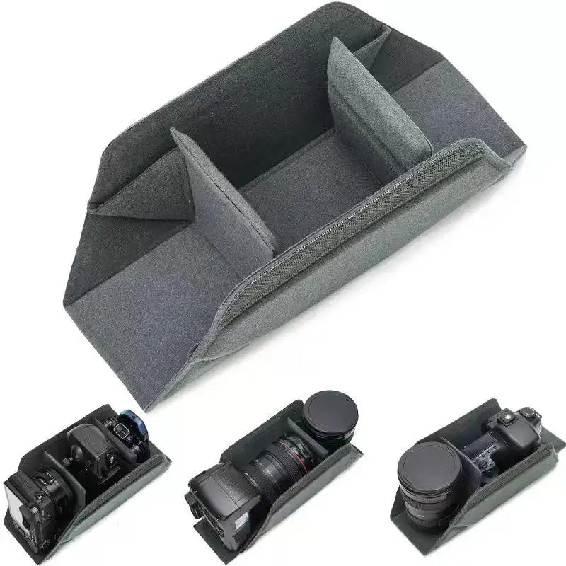 Foldable Camera Lens Inner Bag Moisture-proof Interior Dividers SLR Qme