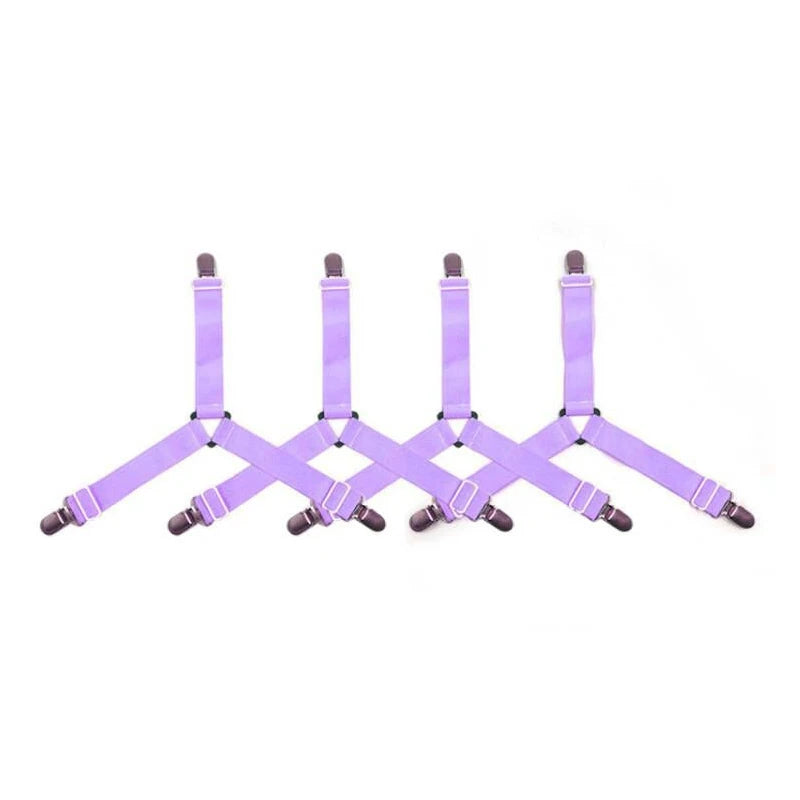 Home Organizer Mattress Cover Clips Bed Sheet Clip Elastic Straps Qme purple