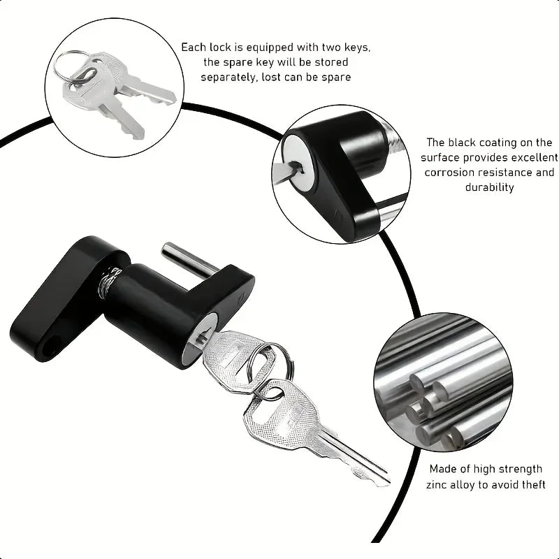 Trailer Hitch Lock, it features a secure locking function and is suitable for farm and urban agricultural equipment Qme