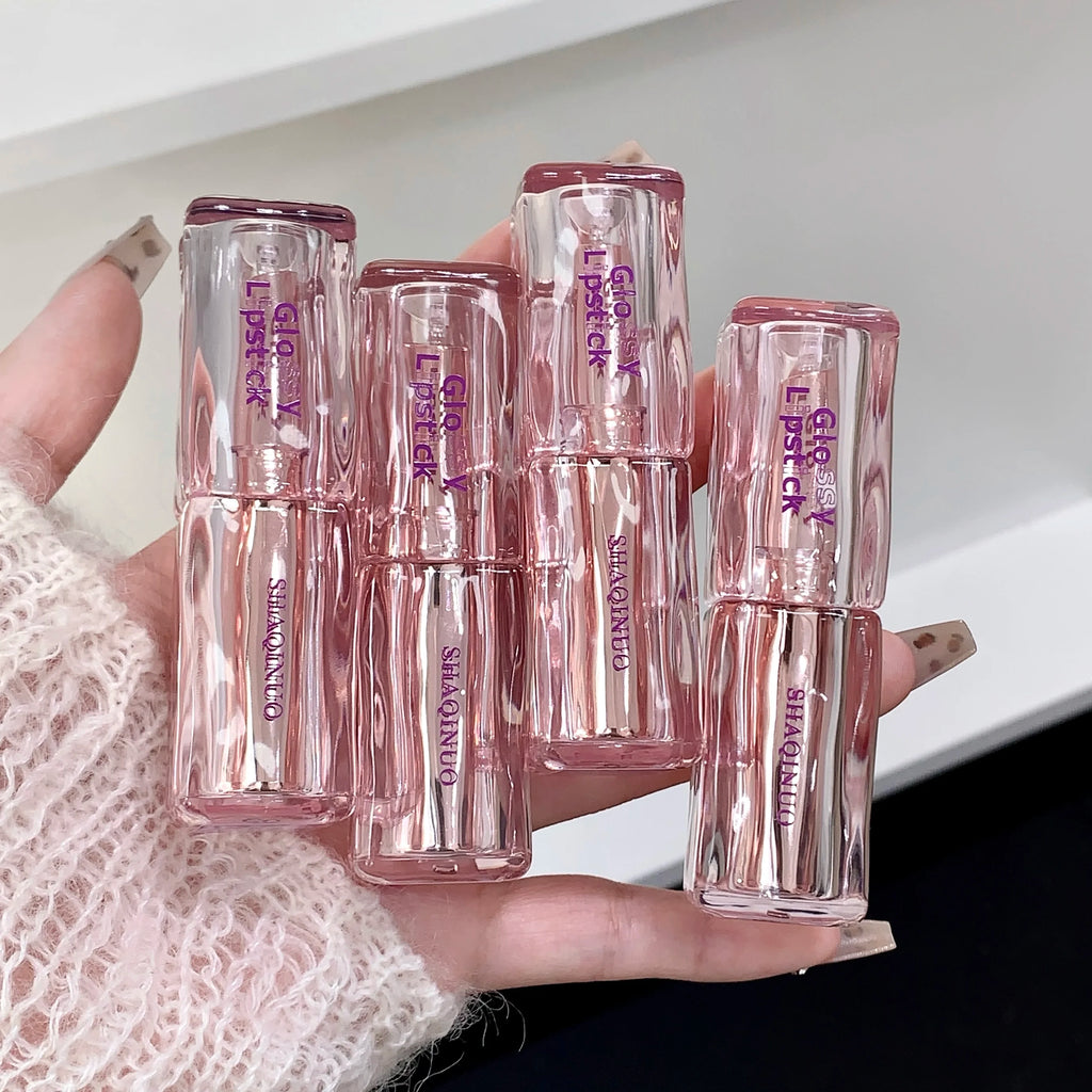 SHAQINUO Mirror Water Gloss Lipstick Silky Moisturizing Long-lasting Qme