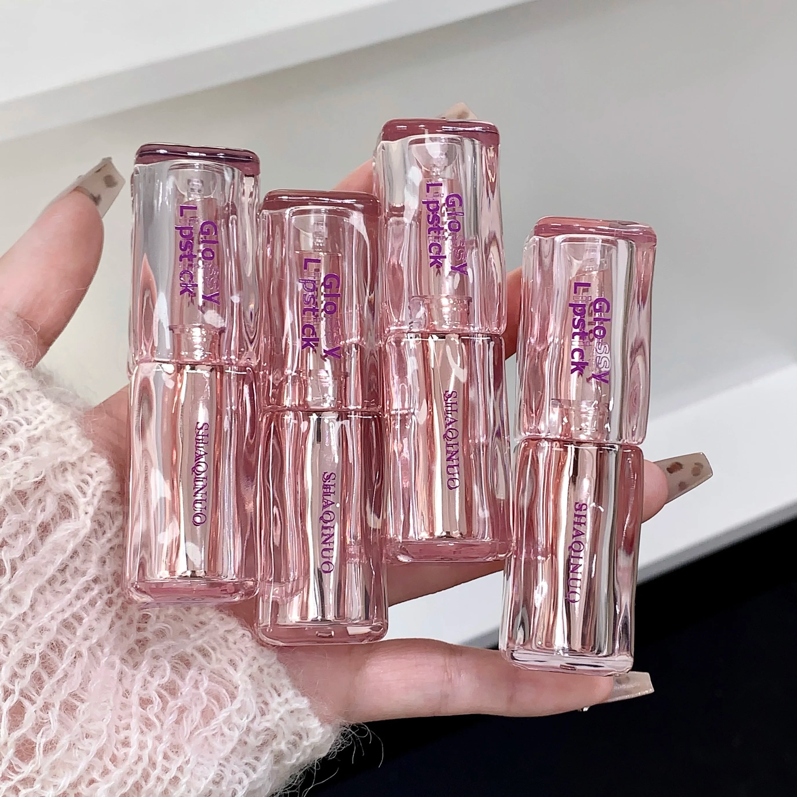 SHAQINUO Mirror Water Gloss Lipstick Silky Moisturizing Long-lasting Qme