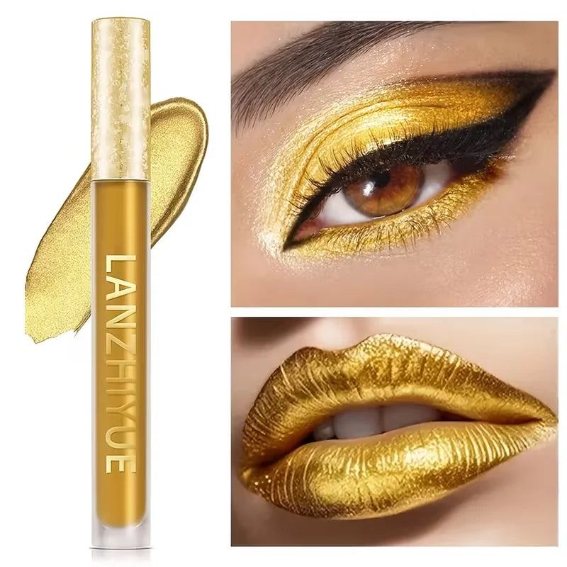 2-in-1 Liquid Eyeshadow Lip Gloss Mermaid Pearlescent Shimmer Qme