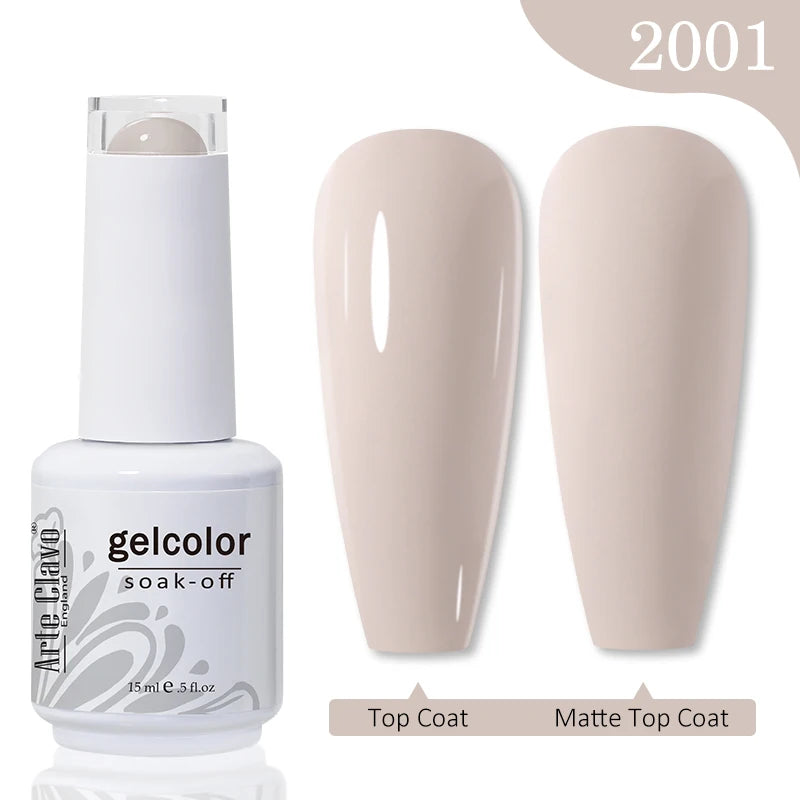 Arte Clavo Gel Nail Polishes Pink Nude Hybrid Lak Manicure