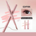 Lying Silkworm Eyeliner Pen Under Eye Highlight & Shadow 2 in 1, Waterproof Smudge-Proof Eye Makeup, with Blending Sponge Tip Qme 02