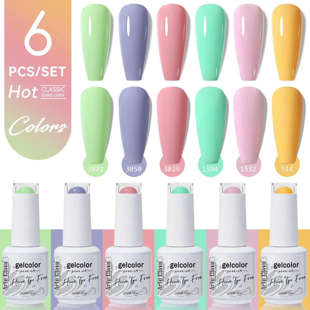 Arte Clavo Gel Nail Polish Milk Tea Popular UV Lamp Soak Off Art DIY Qme AC-ZBZH62-6B