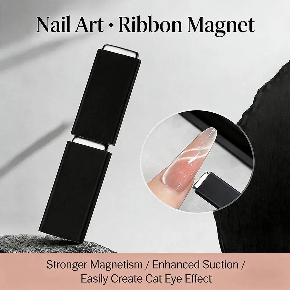 Ribbon Cat Eye Nail Art Magnetic Stick for Gel Nail Polish French Starry Glass Bead Effect Cat Eye Magnet Manicure DIY Tool Z9G3 Qme