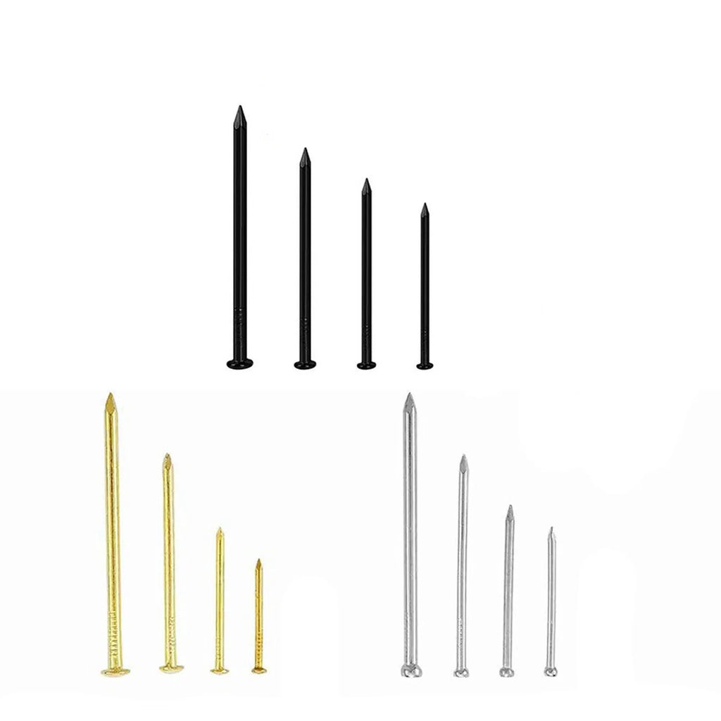 200PCS Multi-Size Nail Set for Walls Wood and Picture Frames Invisible Safety Screw for Cement Metal Nails Wood No Trace Fixator Qme