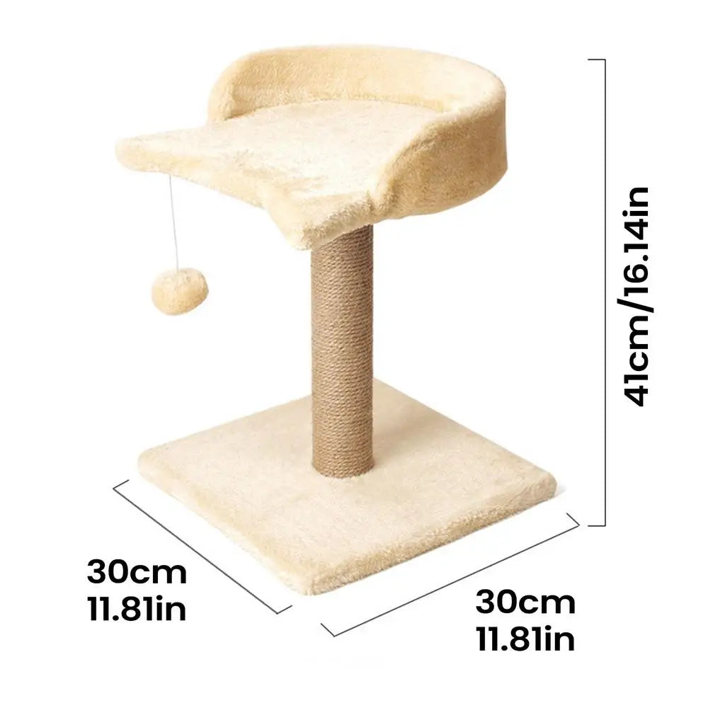 Cat Scratching Post Tall Interactive Self Groomer Toys Plush Ball Qme as shown China Mainland